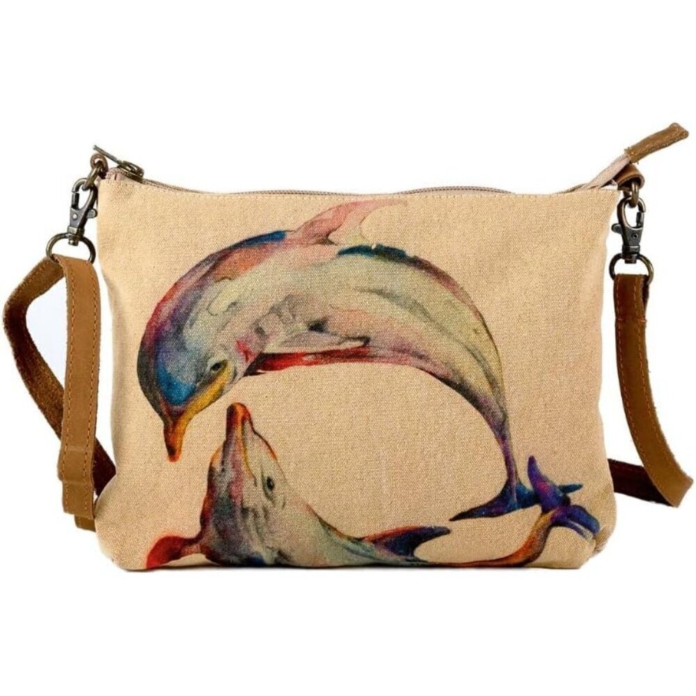 Wristlet Wallets for Women Cotton Canvas Crossbody Sling Bags Organizer